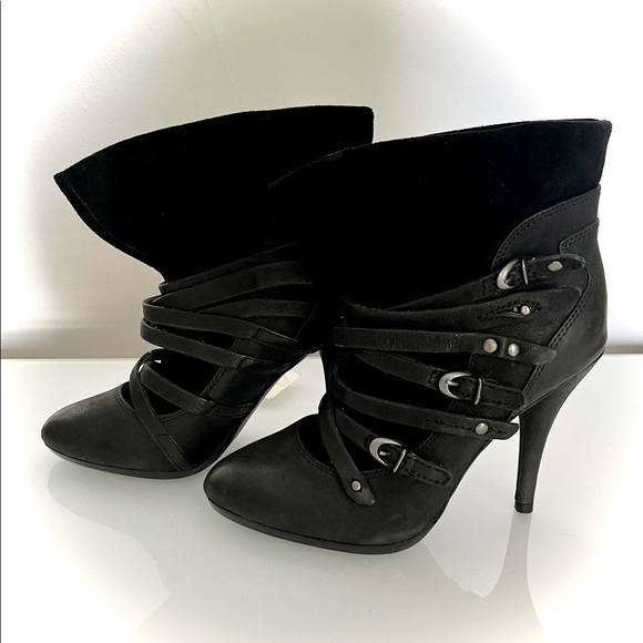 NWT MISS SIXTY Strappy Ankle Booties Sz EU 37 fit like an 8 - Picture 1 of 4